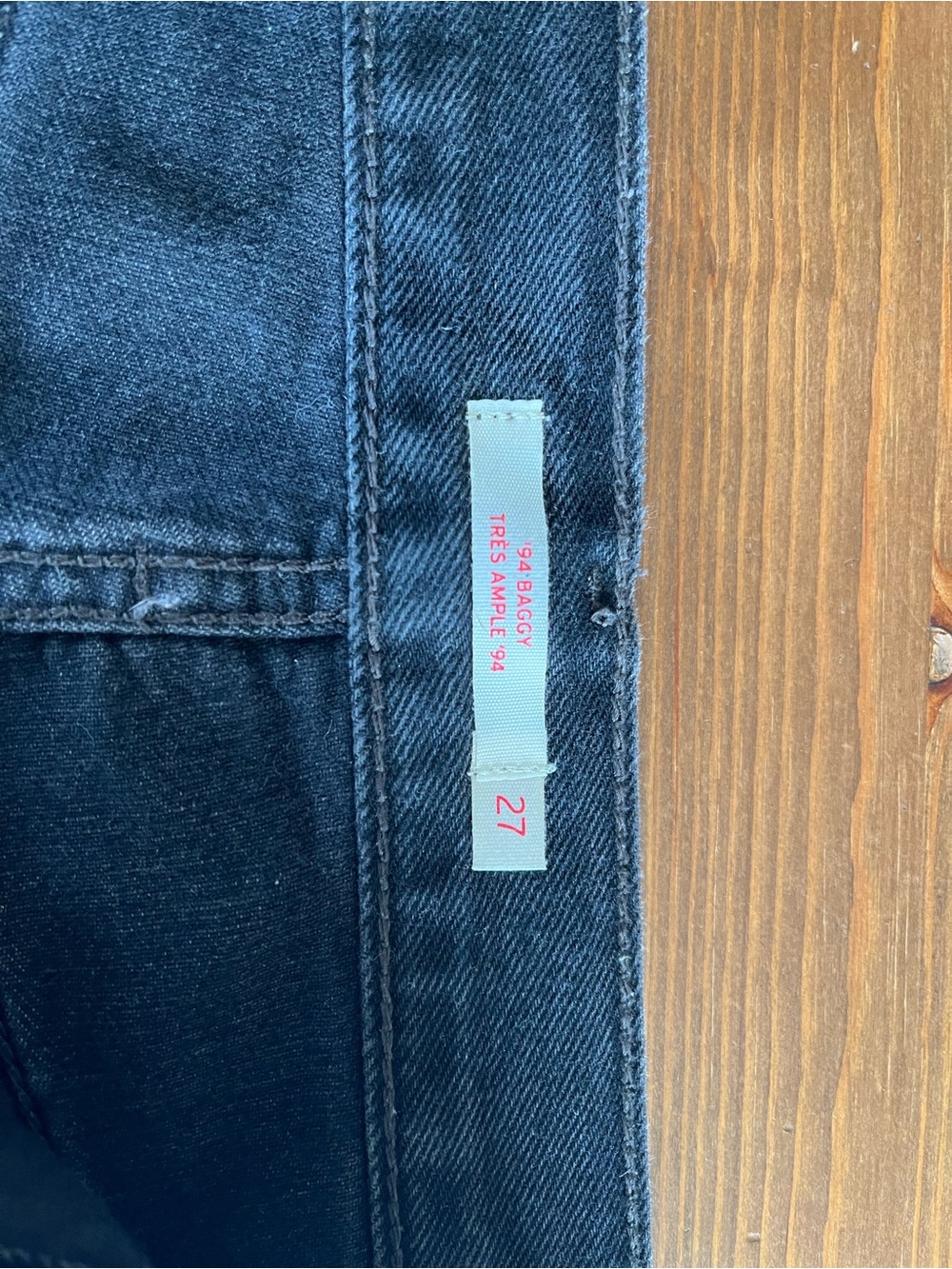 Relaxed Baggy Jeans in Black - Size 27